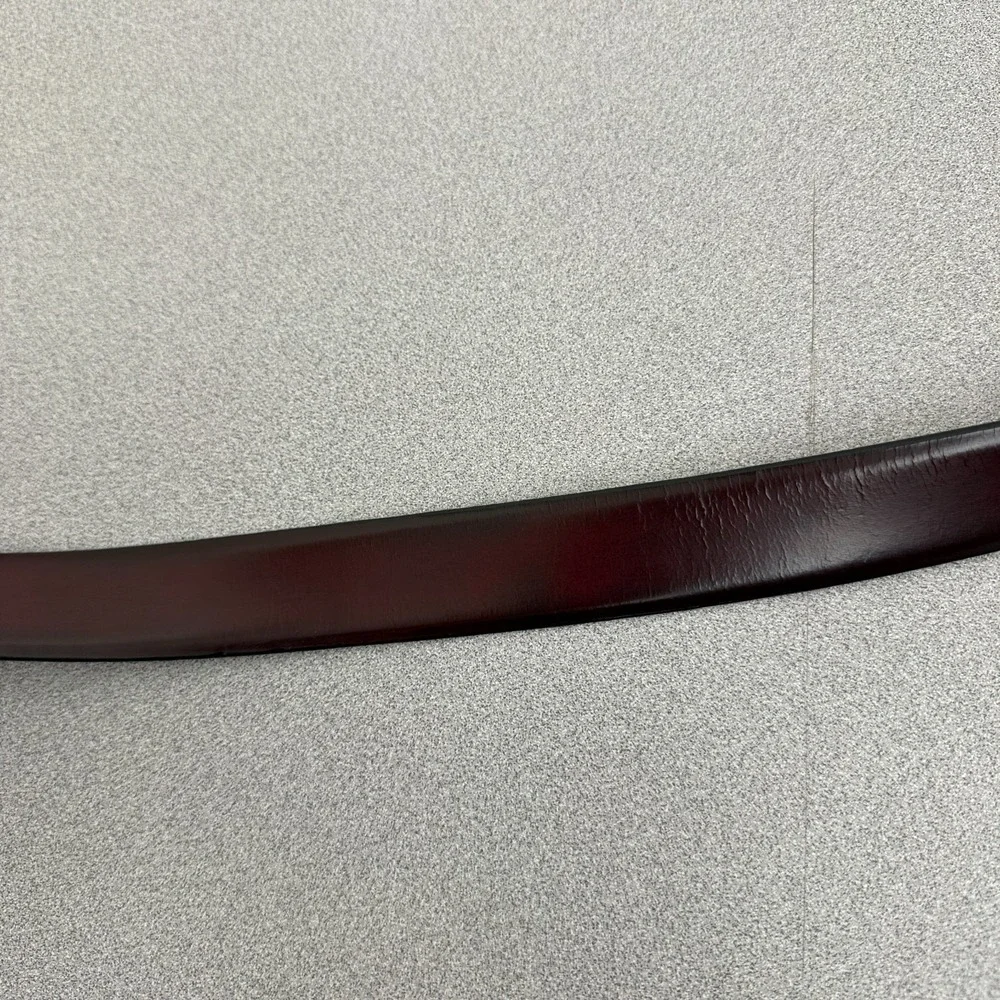 Cole Haan Polished Leather Belt 32 Mens Burgundy Dress Silver Buckle 1.25 Canada